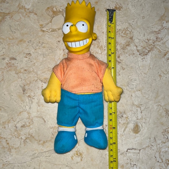 Vintage 1990 The Simpsons Bart Simpson Stuffed Hard Head Plush - Picture 1 of 5